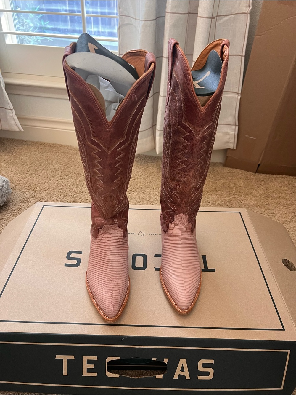 Tecovas Abby Pink Frost Python
